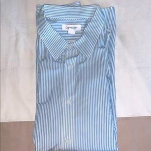Calvin Klein Mens Cotton Slim Fit Dress Shirt XL